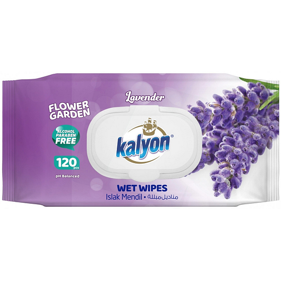 Kalyon Lavender - Levanduľové vlhčené obrúsky 120 ks