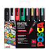 Posca Sada akrylových fixiek 1,8 - 2,5 mm mix vianočných farieb 8 kusov PC-5M