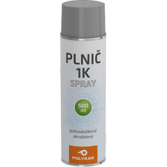 Polykar 1K plnič jednosložkový akrylátový ve spreji, šedý, 500 ml