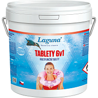Laguna 6 v 1 multifunkčné tablety pre celosezónnu údržbu vody v bazéne, 3,2 kg