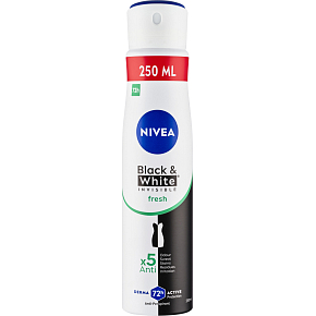 Nivea Black & White Invisible Fresh antiperspirant v spreji, 250 ml Nivea Black & White Invisible Fresh antiperspirant v spreji, 250 ml