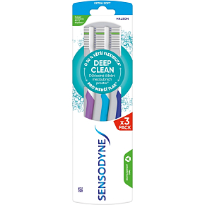 Sensodyne Deep Clean Extra Soft zubný kartáčik Tripack, 3 ks