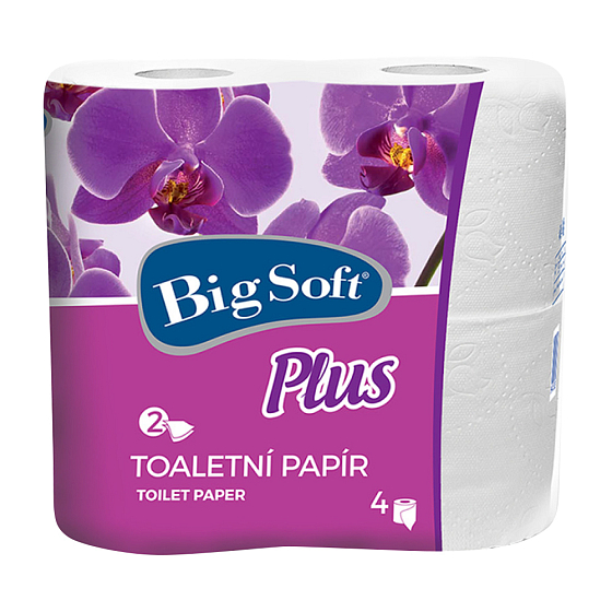 Big Soft Plus parfumovaný 2 vrstvový 4 x 160 útržkov