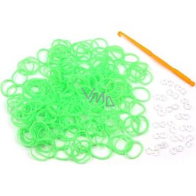 Loom Bands gumičky na pletení náramků Neon zelená 200 kusů
