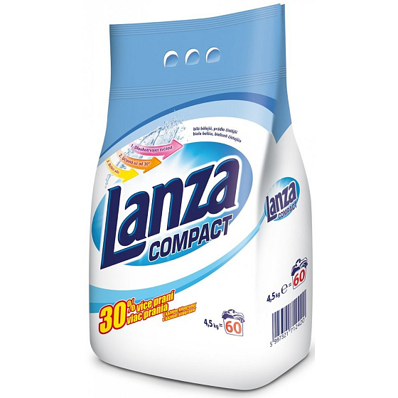 Lanza Compact prací prášok na biele prádlo 60 dávok 4,5 kg
