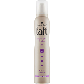 Taft Perfect Flex, penové tužidlo na vlasy ultra silne tužiace, sila fixácie 4, 200 ml