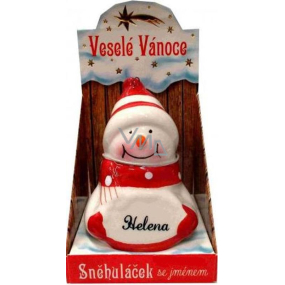Nekupto Snehuliačik s menom Helena Vianočné dekorácie rozmer 8 cm