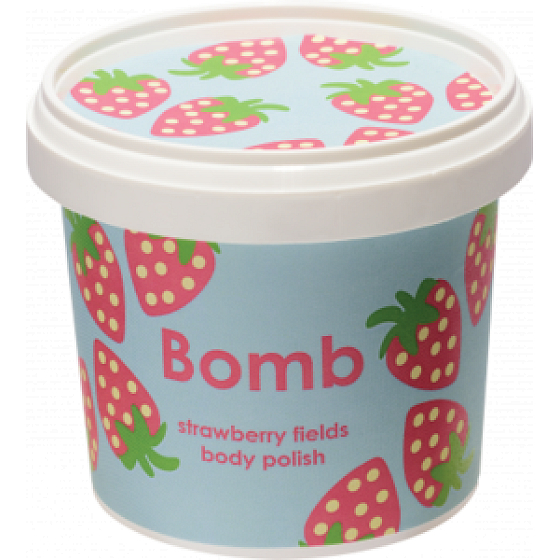 Bomb Cosmetics Jahodová pláň - Strawberry Fields prírodný telový sprchový peeling 365 ml
