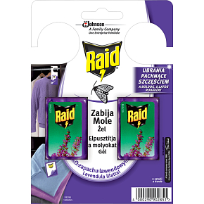 Raid háček proti šatným molům s vôňou levandule, 2 ks