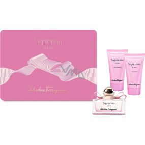 Salvatore Ferragamo Signorina in Fiore toaletná voda pre ženy 50 ml + telové mlieko 50 ml + sprchový gél 50 ml, darčeková sada