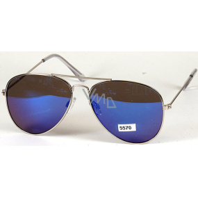 Dudes & dudettes Slnečné okuliare pre deti modrá zrkadlové sklá KK5570