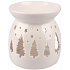 Aromalampa porcelánová biela so stromčeky 9,9 cm