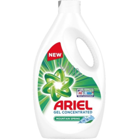 Ariel Mountain Spring tekutý prací gél pre čistú a voňavú bielizeň bez škvŕn 48 dávok 2,64 l