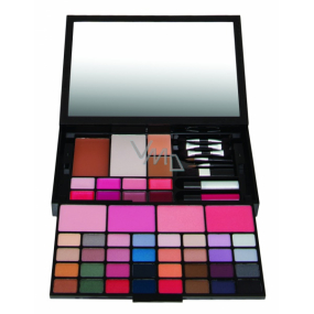 Body Collection Mirrorr PALLET veľká kozmetická make-up kazeta v čiernom puzdre