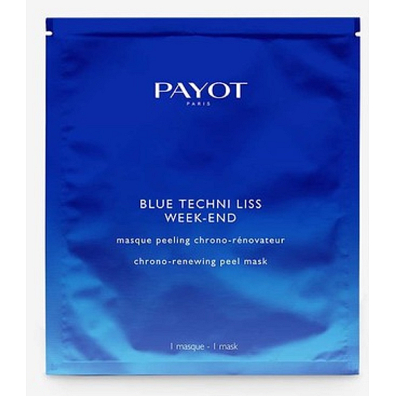 Payot Blue Techni Liss Weekend vyhladzujúci víkendový rituál so štítom proti modrému svetlu pleťová maska 1 kus