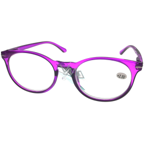 Berkeley Čítacie dioptrické okuliare +1,5 plast fialovej, okrúhle sklá 1 kus MC2171