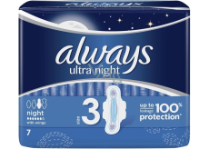 Always Ultra Night hygienické vložky s krídelkami 7 kusov