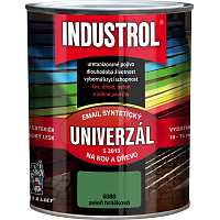 Industrol S2013 univerzál lesk vrchná farba na kov a drevo, 5080 zeleň hrachová, 750 ml