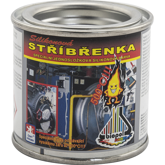 Biopol Paints Silikónová striebrenka, žiaruvzdorná do 500 °C, 80 g