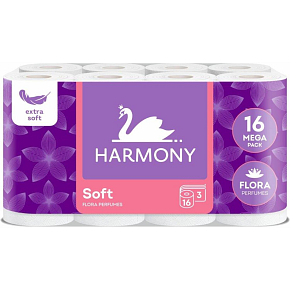 Harmony Soft Flora Aroma toaletný papier, 3 vrstvový, 16 rolí