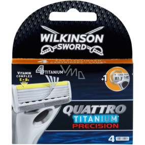 Wilkinson Sword Quattro Titanium Precision náhradné hlavice 4 kusy