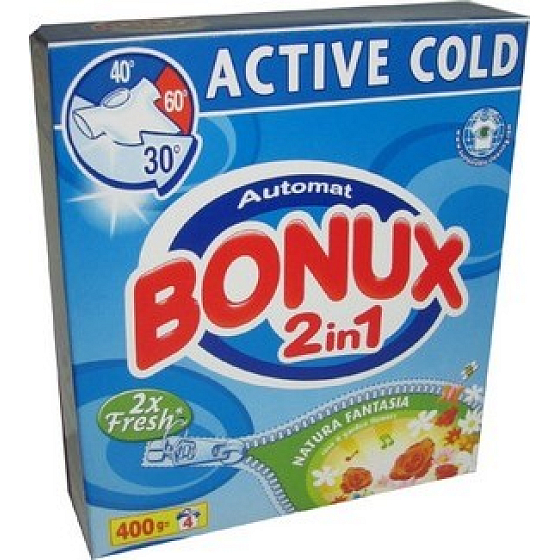 Bonux Natura Fantasia 2v1 prací prášok 400 g