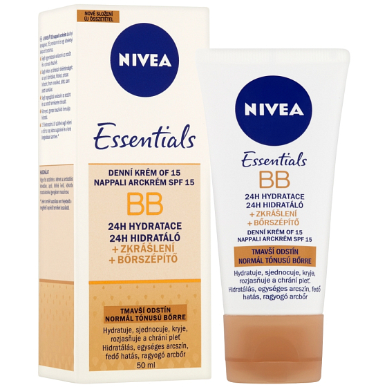 Nivea Essentials denný BB krém OF15, tmavší odtieň 50 ml