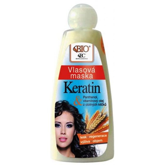 Bion Cosmetics Keratín & Obilné klíčky vlasová maska 260 ml