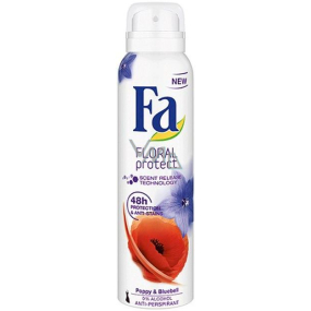 Fa Floral Protect Poppy & Bluebell antiperspitant dezodorant sprej pre ženy 150 ml