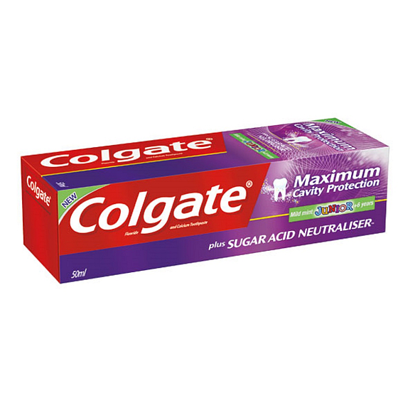 Colgate Junior Maximum Cavity Protection Mild Mint zubná pasta 50 ml