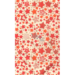 Nekupto Celofánový sáčok 15 x 25 cm Vianočné červené hviezdy