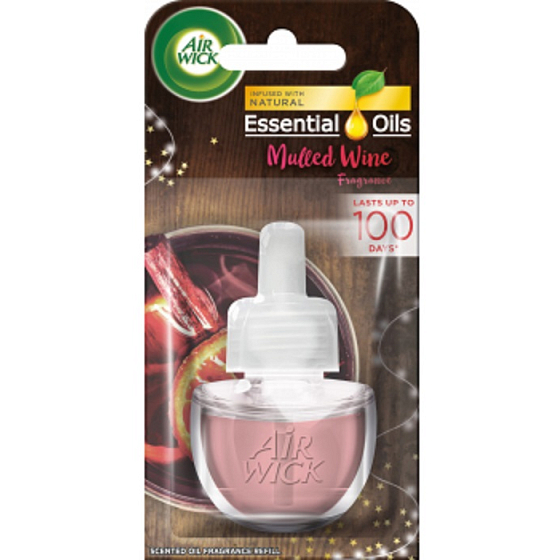 Air Wick Essential Oils Mulled Wine - Varené víno elektrický osviežovač náhradná náplň 19 ml