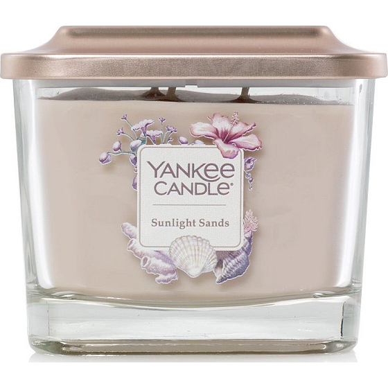 Yankee Candle Sunlight Sands - Preslnené piesky sójová vonná sviečka Elevation strednej sklo 3 knôty 347 g