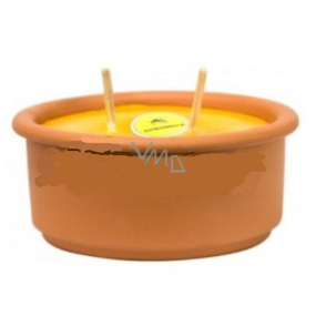 Citronella sviečka dvojknutá parafínová v keramike 150 x 66 cm, 400 g