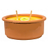 Citronella sviečka dvojknutá parafínová v keramike 150 x 66 cm, 400 g