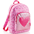 Miquelrius Batoh ružový so srdcom s 2 priehradkami 30 x 42 x 14 cm objem 20 l