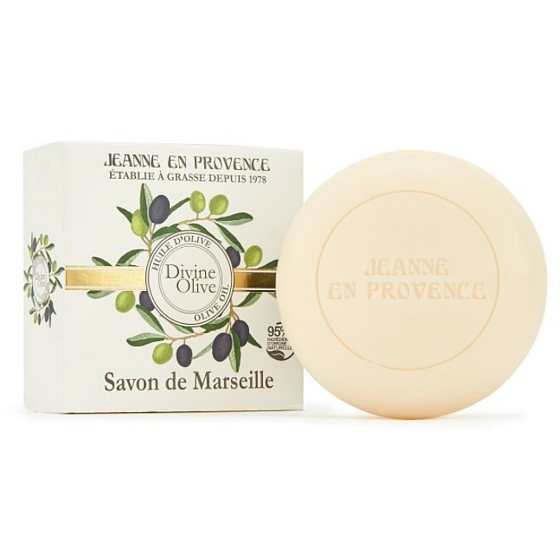 Jeanne en Provence Divine Olive tuhé toaletné mydlo 100 g