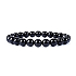 Turmalín / Skoryl čierny náramok elastický prírodný kameň, guľôčka 8 mm / 16 - 17 cm, strážca dobrej nálady