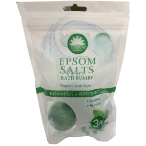 Elysium Spa Eukalyptus a mäta šumivá guľa do kúpeľa 3 x 50 g