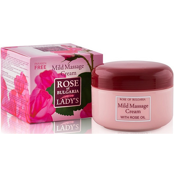 Rose of Bulgaria masážny krém na tvár s ružovou vodou a mandľovým a kokosovým olejom 330 ml