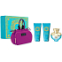 Versace Dylan Turquoise toaletná voda 100 ml + telový gél 100 ml + sprchový gél 100 ml + kabelka, darčeková sada pre ženy