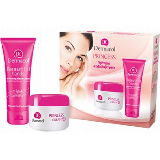 Dermacol Princess krém proti vysušovaniu 50 ml + krém na ruky 100 ml, kozmetická sada