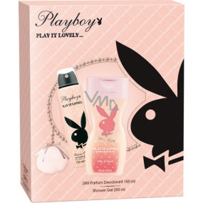 Playboy Play It Lovely dezodorant sprej 150 ml + sprchový gél 250 ml, kozmetická sada