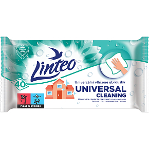 Linteo Univerzálny vlhčené obrúsky s antibakteriálnou prísadou k všestrannému použitie silne čistiaci 40 kusov