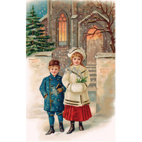 Bohemia Gifts Aromatická vonná karta Vianočný večer Vianoce Arktická svieža vôňa 10,5 x 16 cm