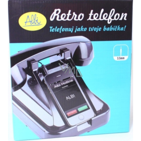 Albi Retro telefón na mobil čierny 18 x 14,5 x 12,5 cm