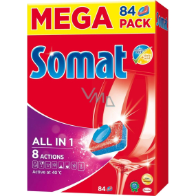 Somat All In 1 8 Actions tablety do umývačky riadu 84 kusov