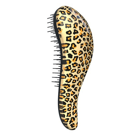 Dtangler Detangling Brush Kefa pre ľahké rozčesanie vlasov 18,5 cm Leopard Yellow