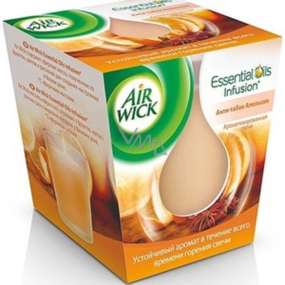 Air Wick Essential Oils Infusion Orange & Festive Spice vonná sviečka v skle 105 g