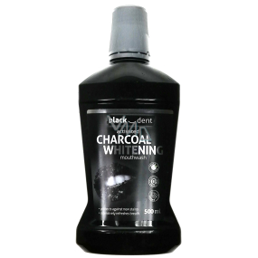 Mattes Black Dent Activated Charcoal Whittening aktivované organické uhlie ústna voda 500 ml